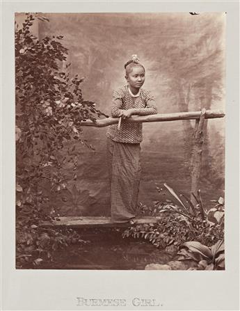 (ASIA) Group of 9 rich photographs depicting occupational and architectural scenes in Burma (5) and Java (3) as well as an occupational